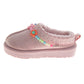 Josmo SlipOn Slippers Girls  Sparkly Pink Beaded Plush Cozy House Shoe (Toddler)