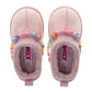 Josmo SlipOn Slippers Girls  Sparkly Pink Beaded Plush Cozy House Shoe (Toddler)