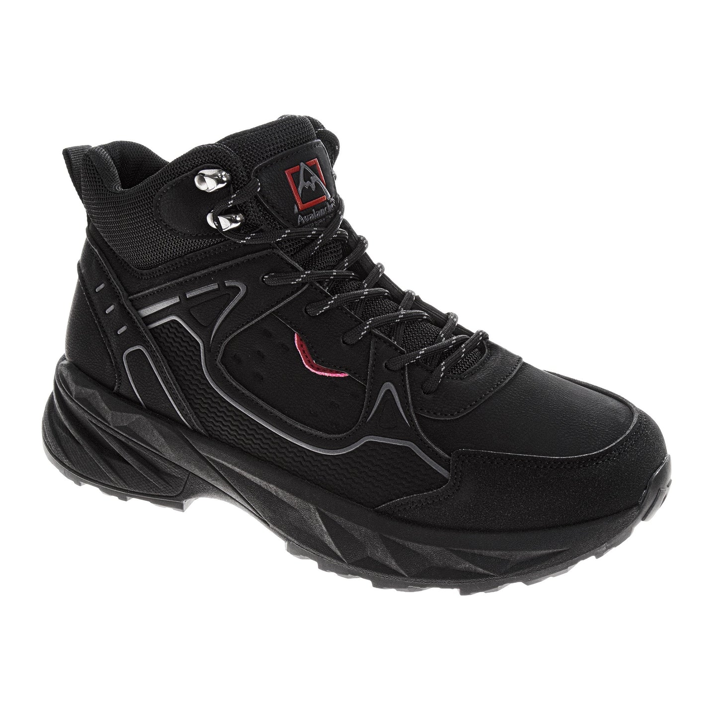 Avalanche Men’s Grey Mid-Top Hiking Boots – Lace-Up Trail Shoes with Cushioned Grip Sole