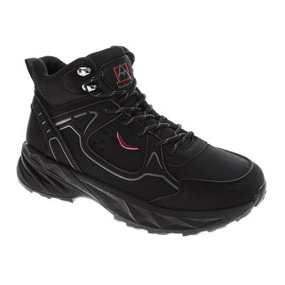 Avalanche Men’s Grey Mid-Top Hiking Boots – Lace-Up Trail Shoes with Cushioned Grip Sole