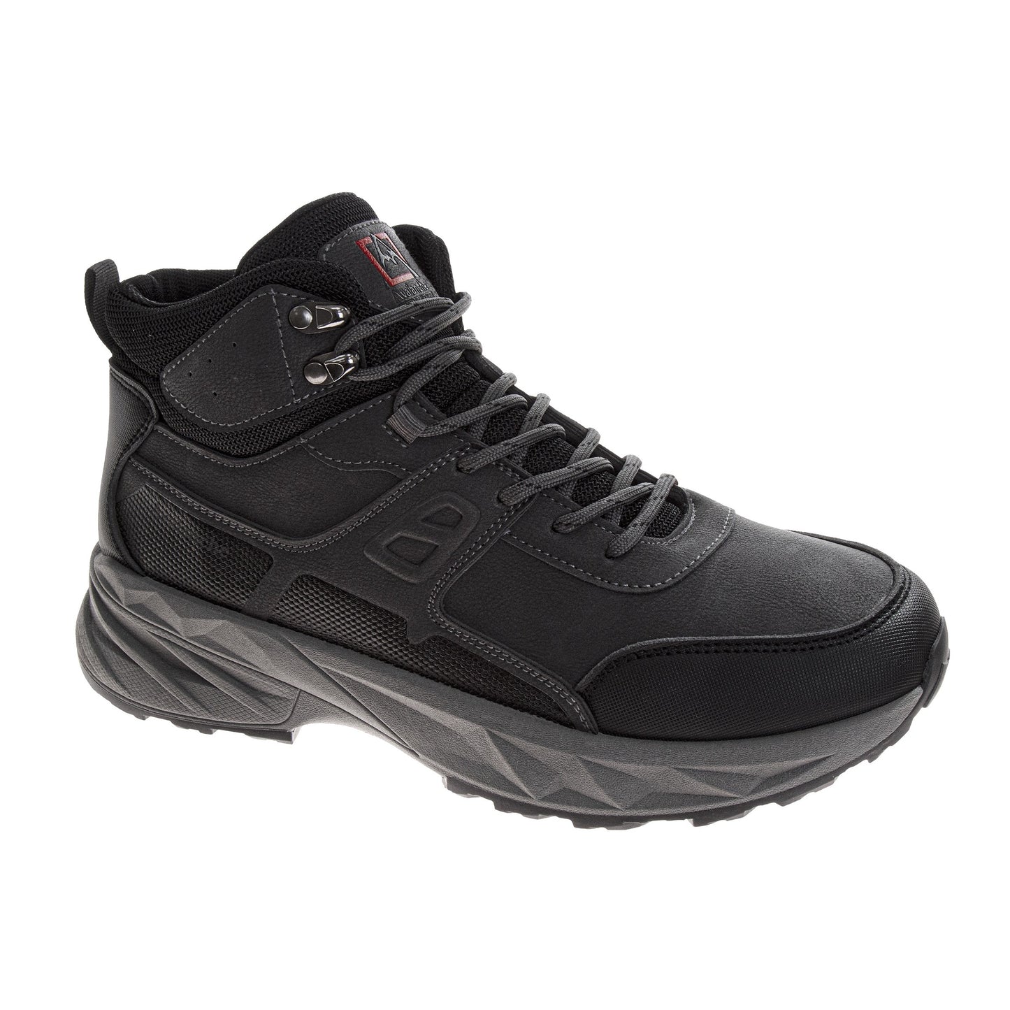 Avalanche Men’s Black Mid-Top Hiking Boots – Lace-Up Outdoor Trail Shoes with Cushioned Sole