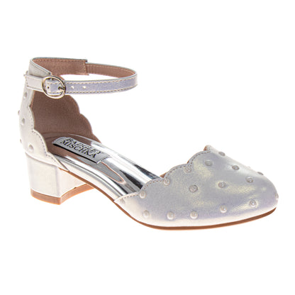 Badgley Mischka Ankle Strap Dress Shoes for Girls  Formal Comfort-Fit Special Occasion Style (Little Kids â€“ Big Kids)