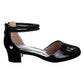 Badgley Mischka Girls Metallic Mary Jane Heel with Pearl & Rhinestone Straps (Little Kid–Big Kid)