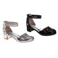 Badgley Mischka Girls Metallic Mary Jane Heel with Pearl & Rhinestone Straps (Little Kid–Big Kid)
