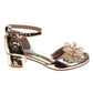 Badgley Mischka Girls Block Heel Dress Shoes with Embellished Bow (Little Kid–Big Kid)