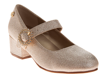 Badgley Mischka Dress Shoes for Girls - Classic Formal Dressy Comfortable Style (Little Kid / Big Kid)