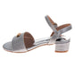 Badgley Mischka Dress Sandals for Girls  Rhinestone Ankle Strap Formal (Little Kids / Big Kids)
