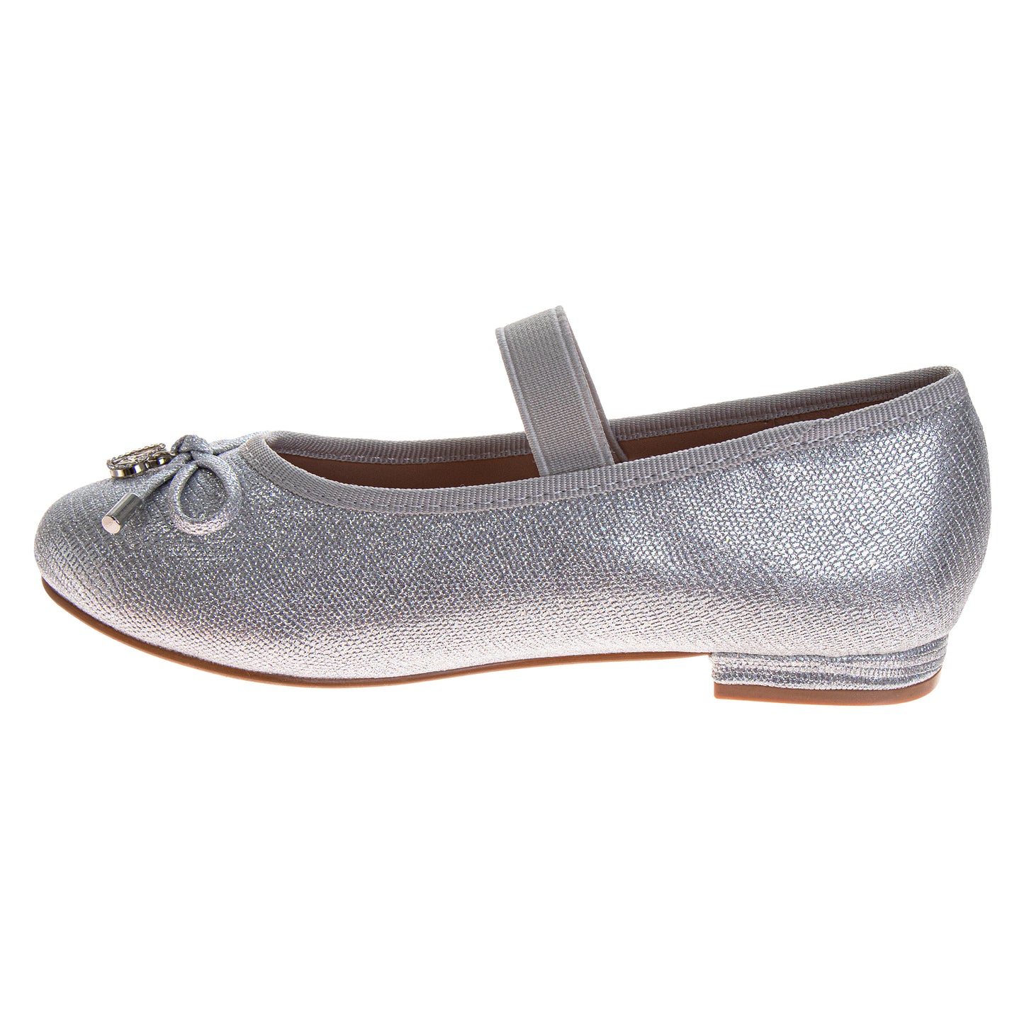Badgley Mischka Dress Shoes for Girls Elegant Glitter Finish Classic Formal (Little Kids / Big Kids)