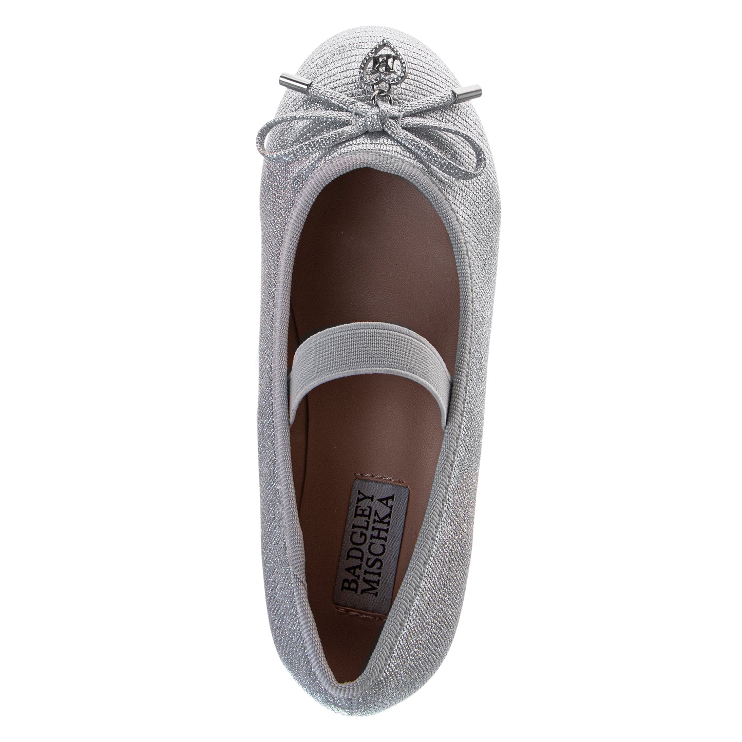Badgley Mischka Dress Shoes for Girls Elegant Glitter Finish Classic Formal (Little Kids / Big Kids)