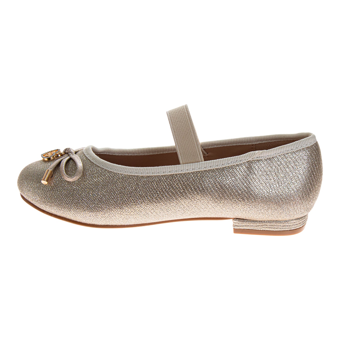 Badgley Mischka Dress Shoes for Girls Elegant Glitter Finish Classic Formal (Little Kids / Big Kids)