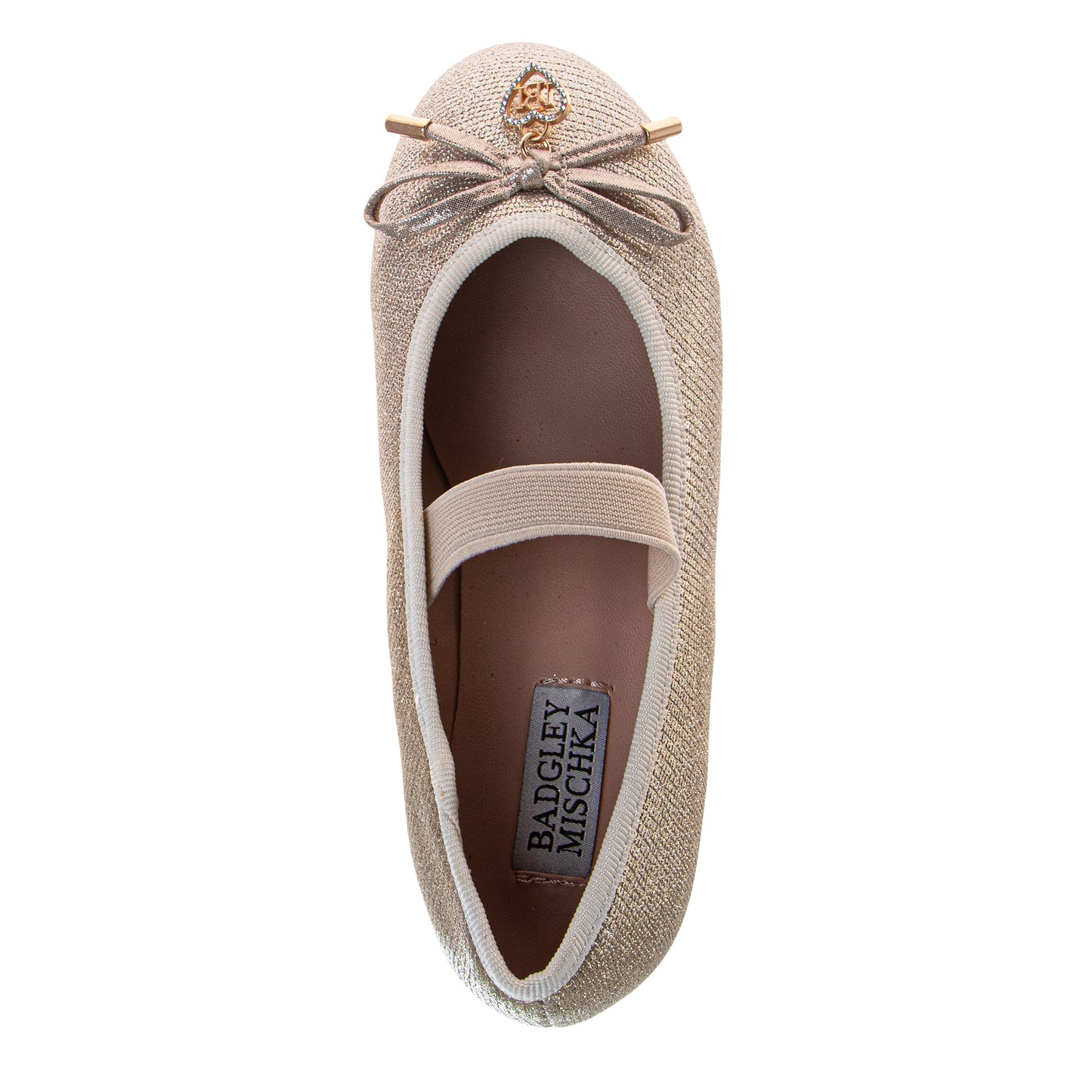 Badgley Mischka Dress Shoes for Girls Elegant Glitter Finish Classic Formal (Little Kids / Big Kids)