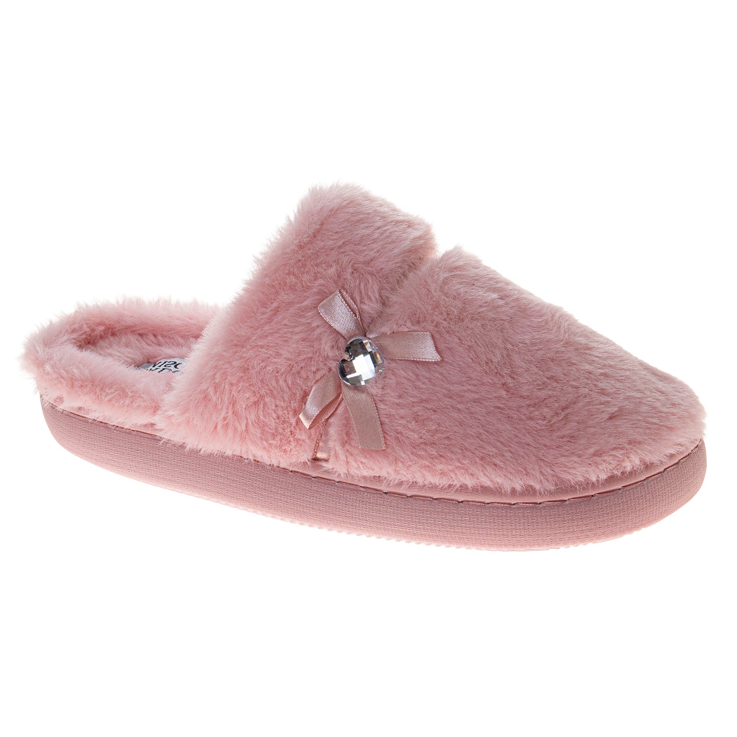 Badgley Mischka Slippers for Women - Classic Sparkling Brooch Comfortable Style (Adults)