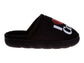Coca-Cola Diet Coke Women’s Plush Slide Slippers – Black I Heart Coke Glitter Graphic Cozy Indoor House Shoes (Adults)