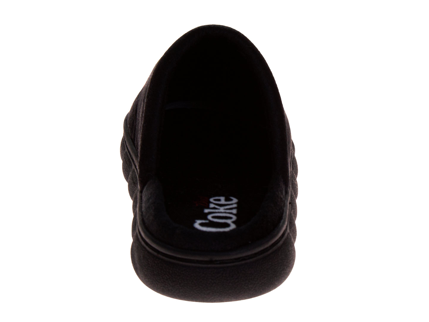 Coca-Cola Diet Coke Women’s Plush Slide Slippers – Black I Heart Coke Glitter Graphic Cozy Indoor House Shoes (Adults)