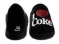 Coca-Cola Diet Coke Women’s Plush Slide Slippers – Black I Heart Coke Glitter Graphic Cozy Indoor House Shoes (Adults)