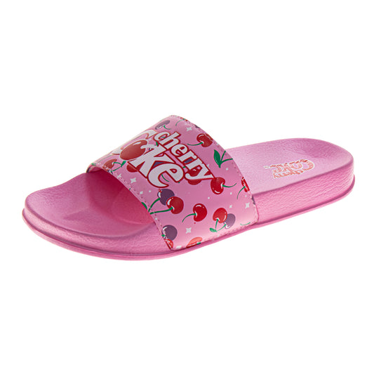 CocaCola Cherry COKE Casual Slides for Women  Comfortable QuickDry Beach Pool Summer Sandals (Adult)