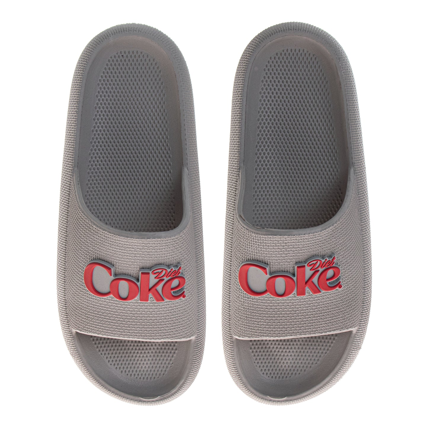 CocaCola COKE Logo Pillow Slides for Men  UltraSoft DualSize Comfort QuickDry Sandals (Adult)