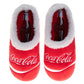 CocaCola Classic Script Casual Slippers for Men  Cozy SoftLined Warm Indoor Comfort Shoes (Adult)