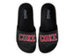 Coca-Cola Coke Men’s Slide Sandals – Black COKE Logo Slip-On Slides Extra Cushion Comfort Casual Slides (Adults)