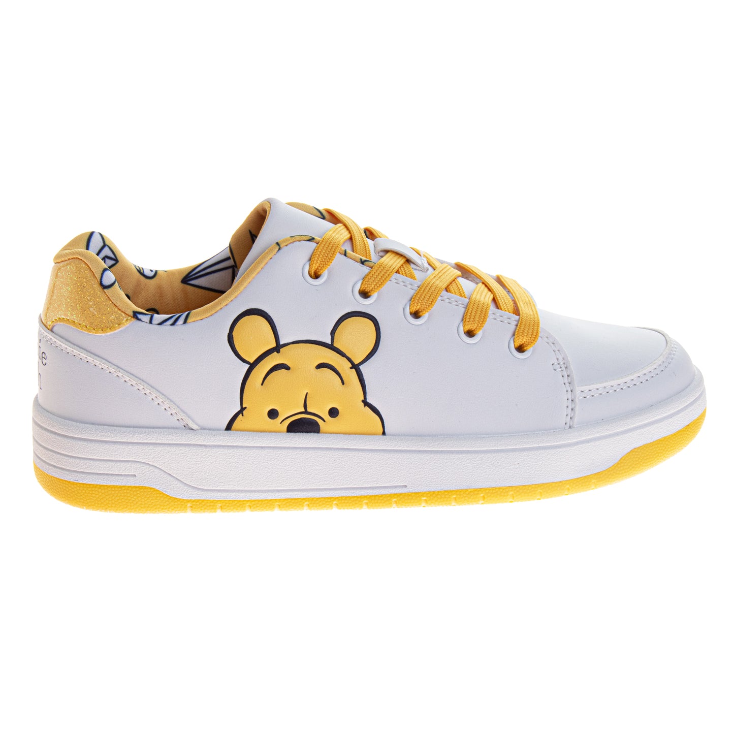 Disney Winnie the Pooh Women's Lace-Up Sneakers, Lightweight Casual Walking Shoes Featuring Winnie the Pooh