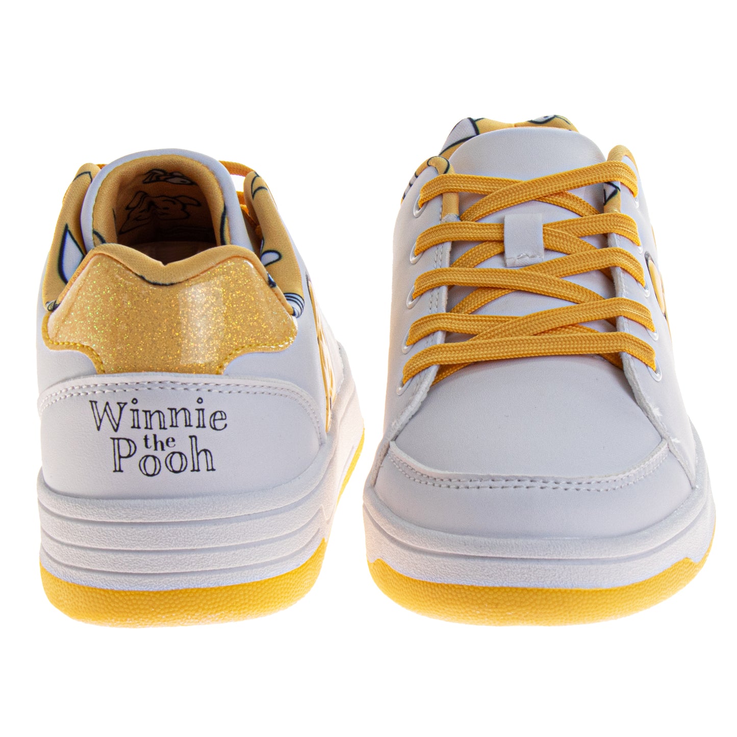 Disney Winnie the Pooh Women's Lace-Up Sneakers, Lightweight Casual Walking Shoes Featuring Winnie the Pooh