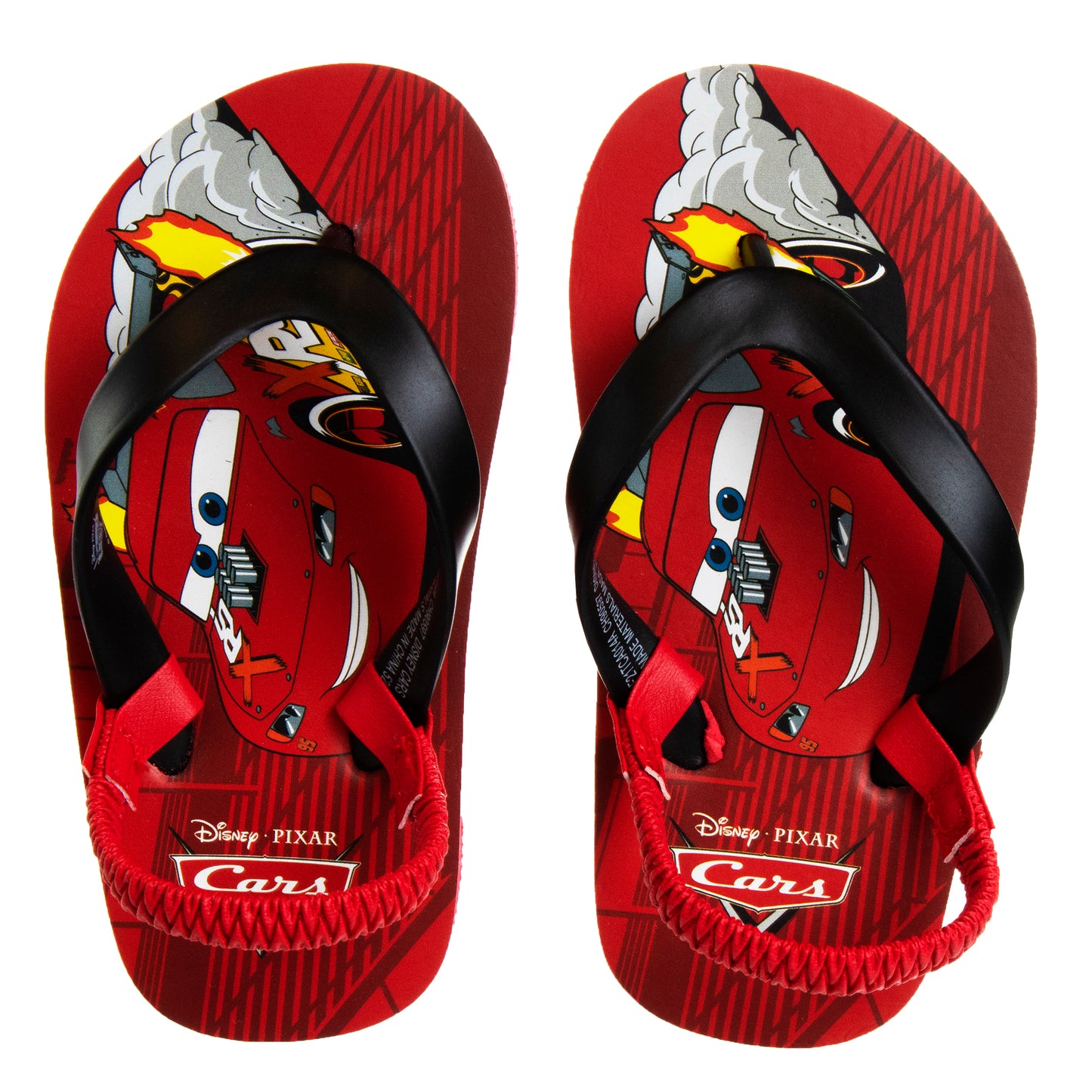 Cars Flip Flops Boys'  Back Strap Lightning McQueen Summer Ready Water Friendly Easy SlipOn (Toddler / Little Kid)