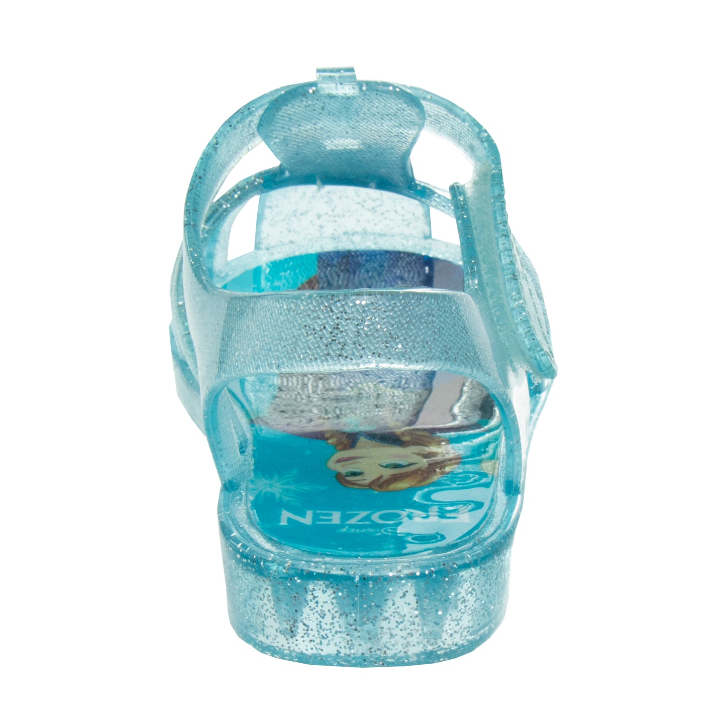 Girls' Jelly Sandals, Glitter Slip-On Water Shoes with Adjustable Ankle Strap (Toddler/Little Kid)