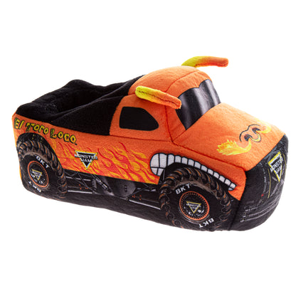 Monster Jam El Toro Loco Kids 3D Slip-On Slippers Dual Sizes (Toddler / Little Kid)