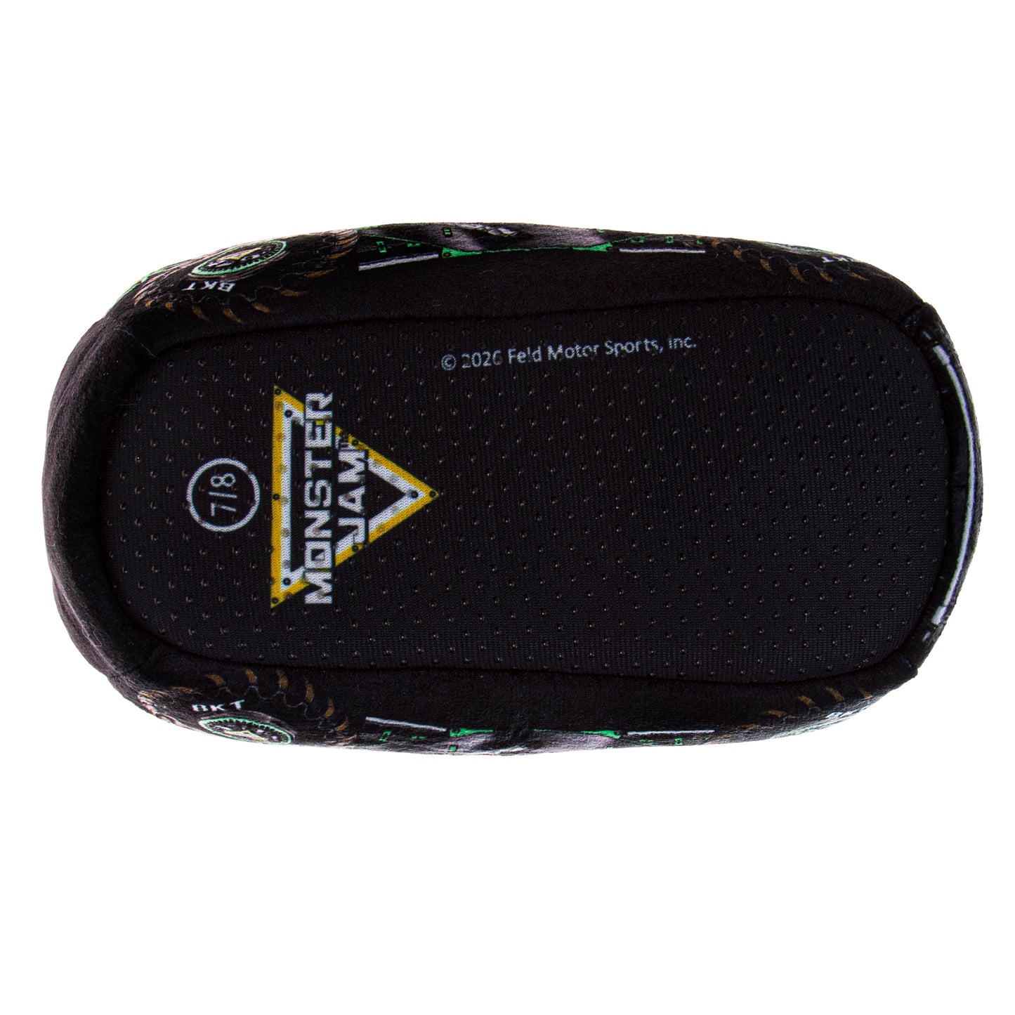 Monster Jam Grave Digger Kids 3D Slip-On Slippers Dual Sizes (Toddler / Little Kid)