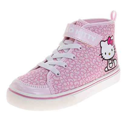 Sanrio Hello Kitty Sneakers for Girls  High Top Casual Comfortable Durable (Toddler / Little Kid)