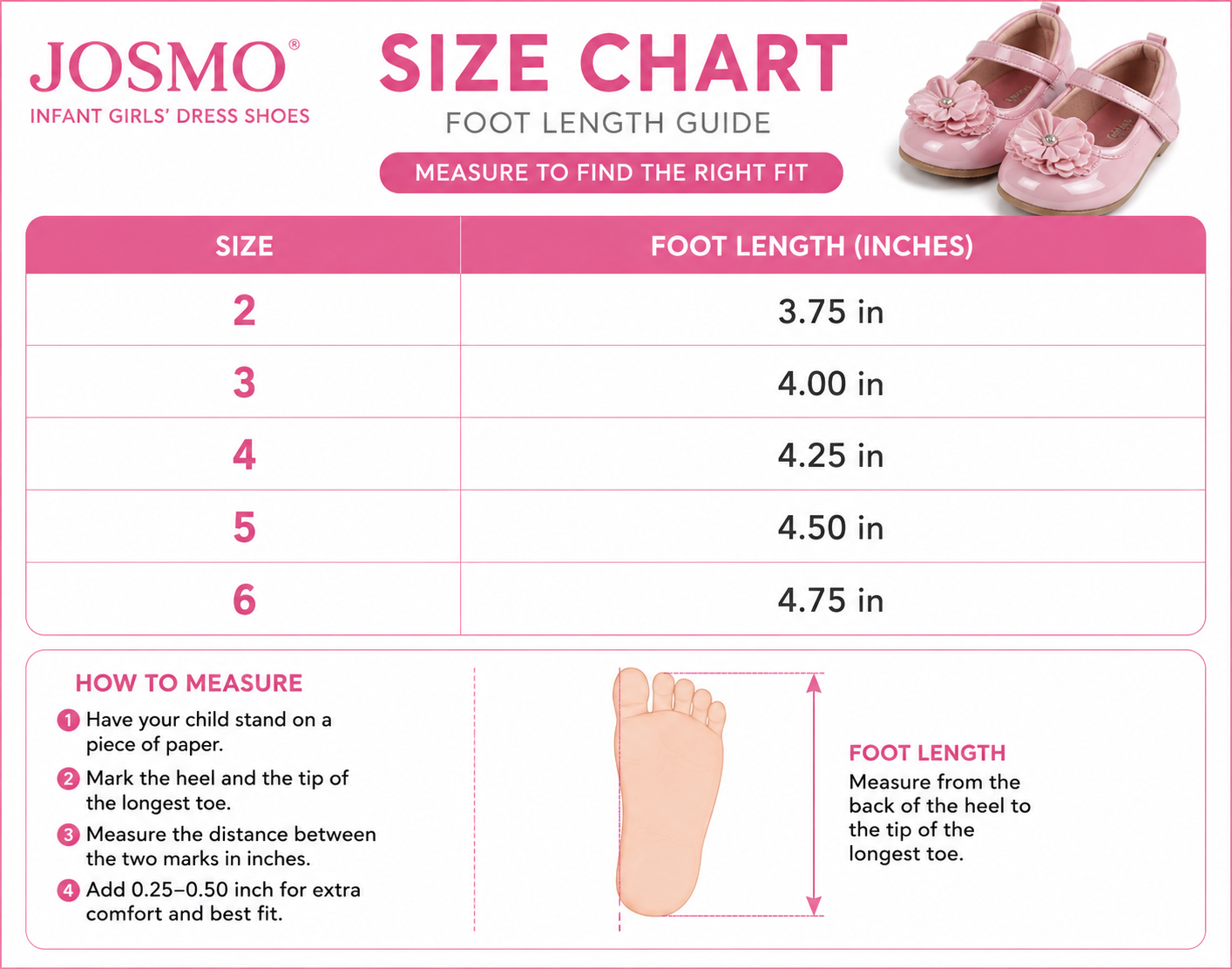 Josmo Infant Girls' Mary Jane Dress Shoes, Flower Accent Soft Comfort Shoes for First Steps and Special Occasions (Infant/Toddler)