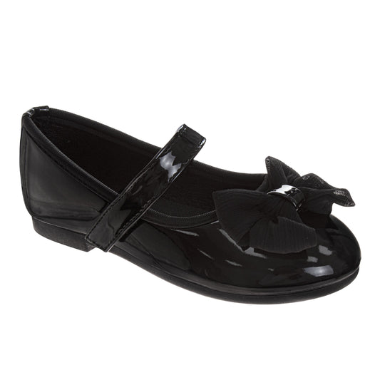Kensie Girl Patent Mary Jane Flats – Girls Bow Dress Shoes with Strap Closure (Litte Kid/Big Kid)