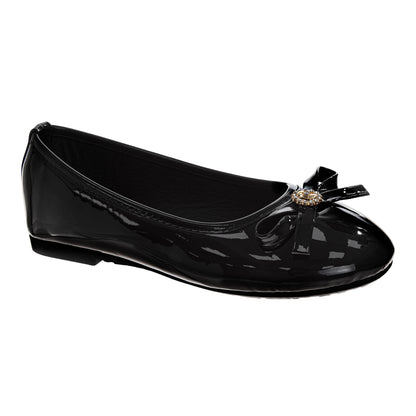 Kensie Girl Ballet Flats – Girls Bow Dress Shoes with Classic Slip-On Style (Litte Kid/Big Kid)