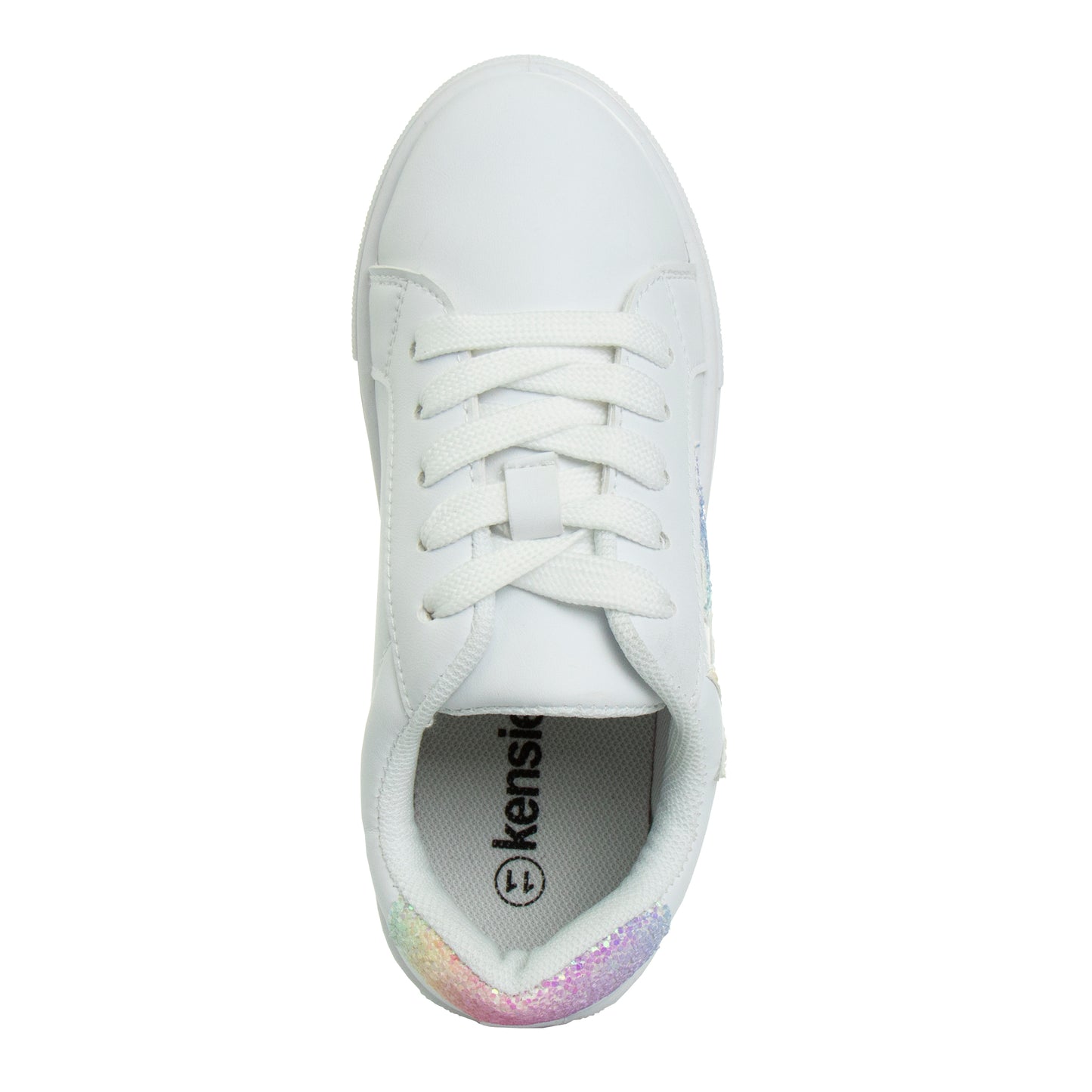 Kensie Girl LaceUp Glittery Casual Sneakers Girls'  Stylish Fashionable Everyday Wear Comfort Fit Durable (Little Kid / Big Kid)