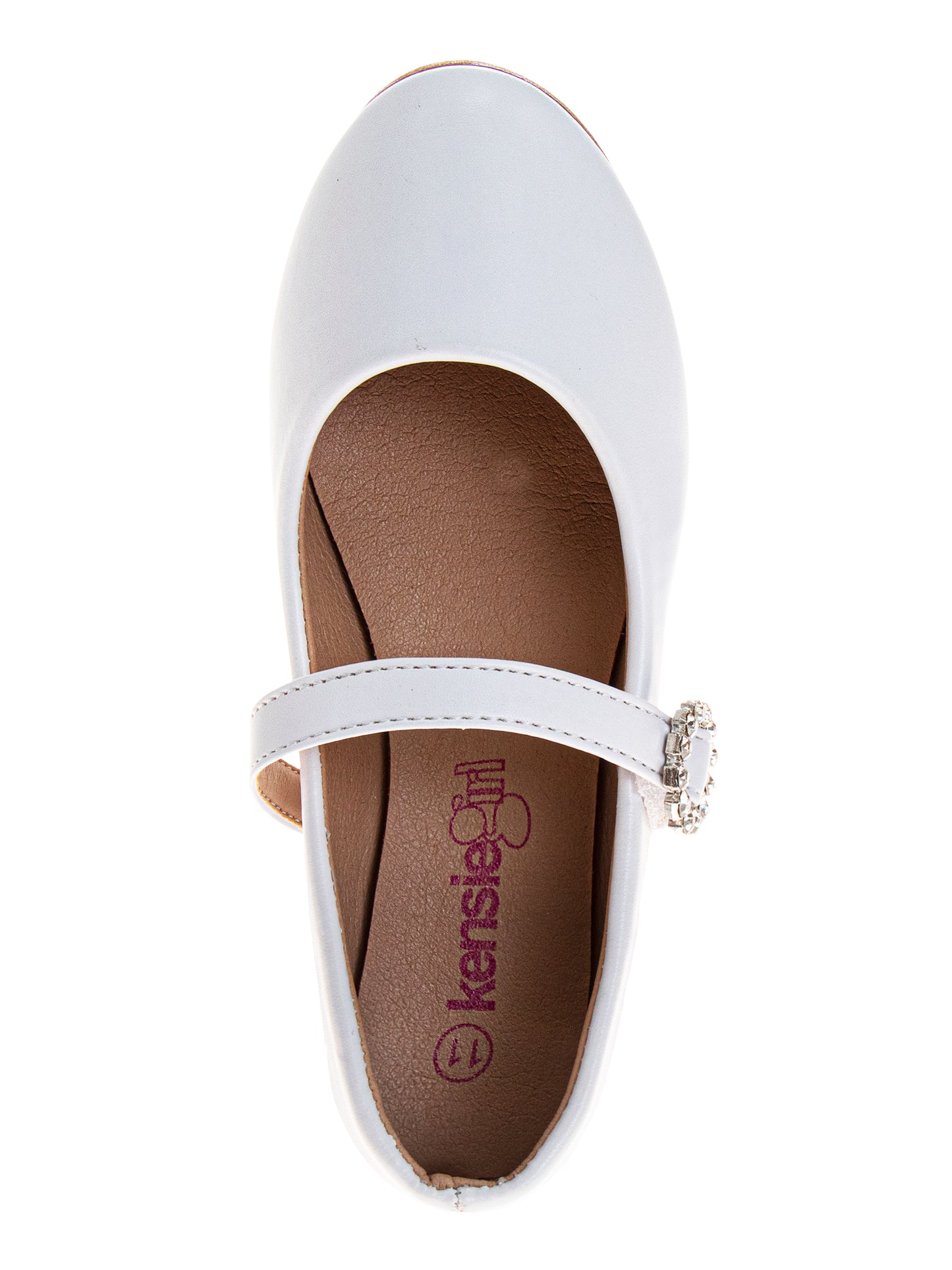 Kensie Girl Mary Jane Flats – Girls Glitter Dress Shoes with Buckle Strap (Little Kid/Big Kid)