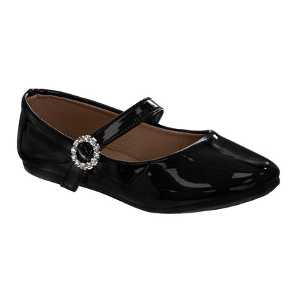 Kensie Girl Mary Jane Flats – Girls Glitter Dress Shoes with Buckle Strap (Little Kid/Big Kid)