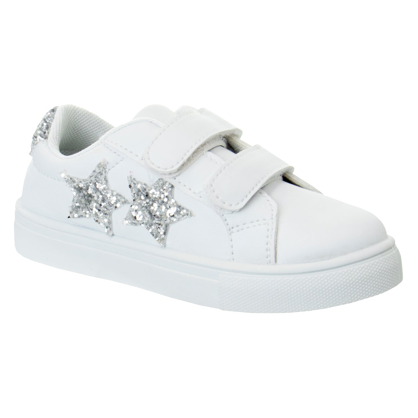 Kensie Girl Glittery Casual Sneakers Girls'  Easy Hook & Loop Stylish Everyday Wear Comfort Fit Fashionable (Little Kid / Toddler)