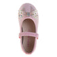 Laura Ashley Mary Jane Flats – Girls Glitter Dress Shoes with Bow Detail   (Toddler)
