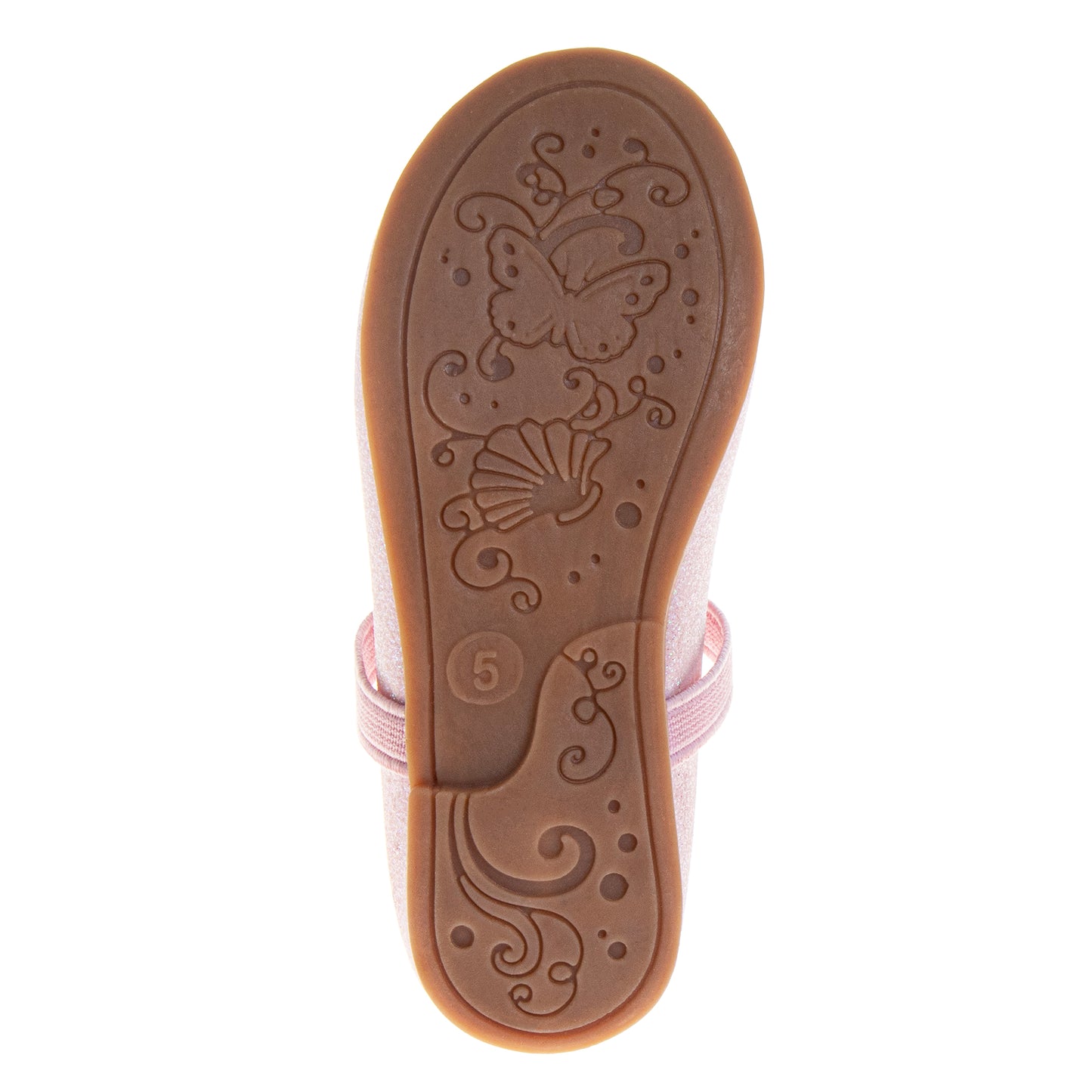 Laura Ashley Mary Jane Flats – Girls Glitter Dress Shoes with Bow Detail   (Toddler)