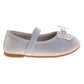 Laura Ashley Mary Jane Flats – Girls Glitter Dress Shoes with Bow Detail   (Toddler)