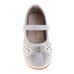 Laura Ashley Mary Jane Flats – Girls Glitter Dress Shoes with Bow Detail   (Toddler)