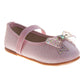 Laura Ashley Mary Jane Flats – Girls Glitter Dress Shoes with Bow Detail   (Toddler)