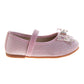 Laura Ashley Mary Jane Flats – Girls Glitter Dress Shoes with Bow Detail   (Toddler)