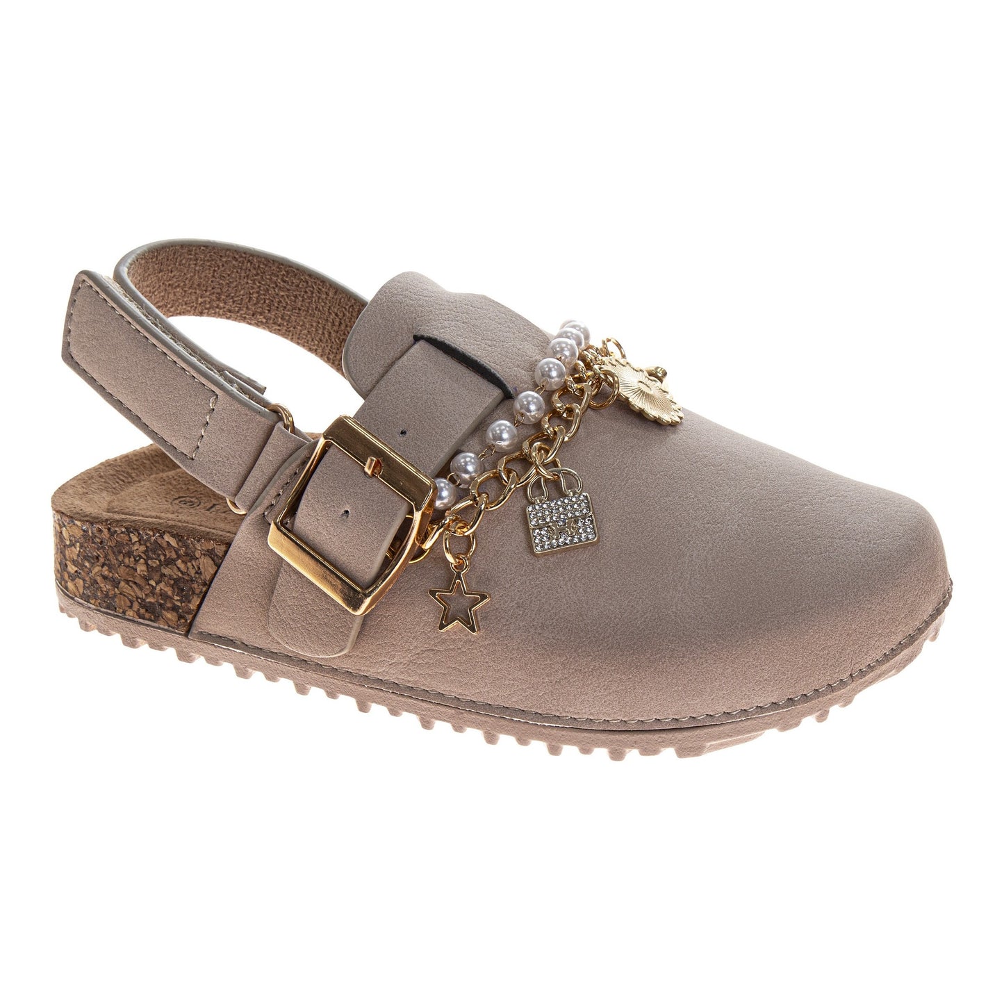 Laura Ashley Slingback Clogs – Girls Charm Fashion Shoes with Adjustable Buckle Strap (Toddler/LIttle Kid)