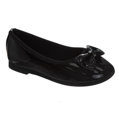 Laura Ashley Mary Jane Flats – Girls Bow Dress Shoes with Strap Closure  (Little Kid/Big Kid)