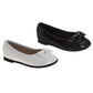 Laura Ashley Mary Jane Flats – Girls Bow Dress Shoes with Strap Closure  (Little Kid/Big Kid)