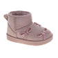 Laura Ashley Cozy Ankle Boots – Girls Faux Fur Winter Fashion Boots with Bow Detail (Toddler)