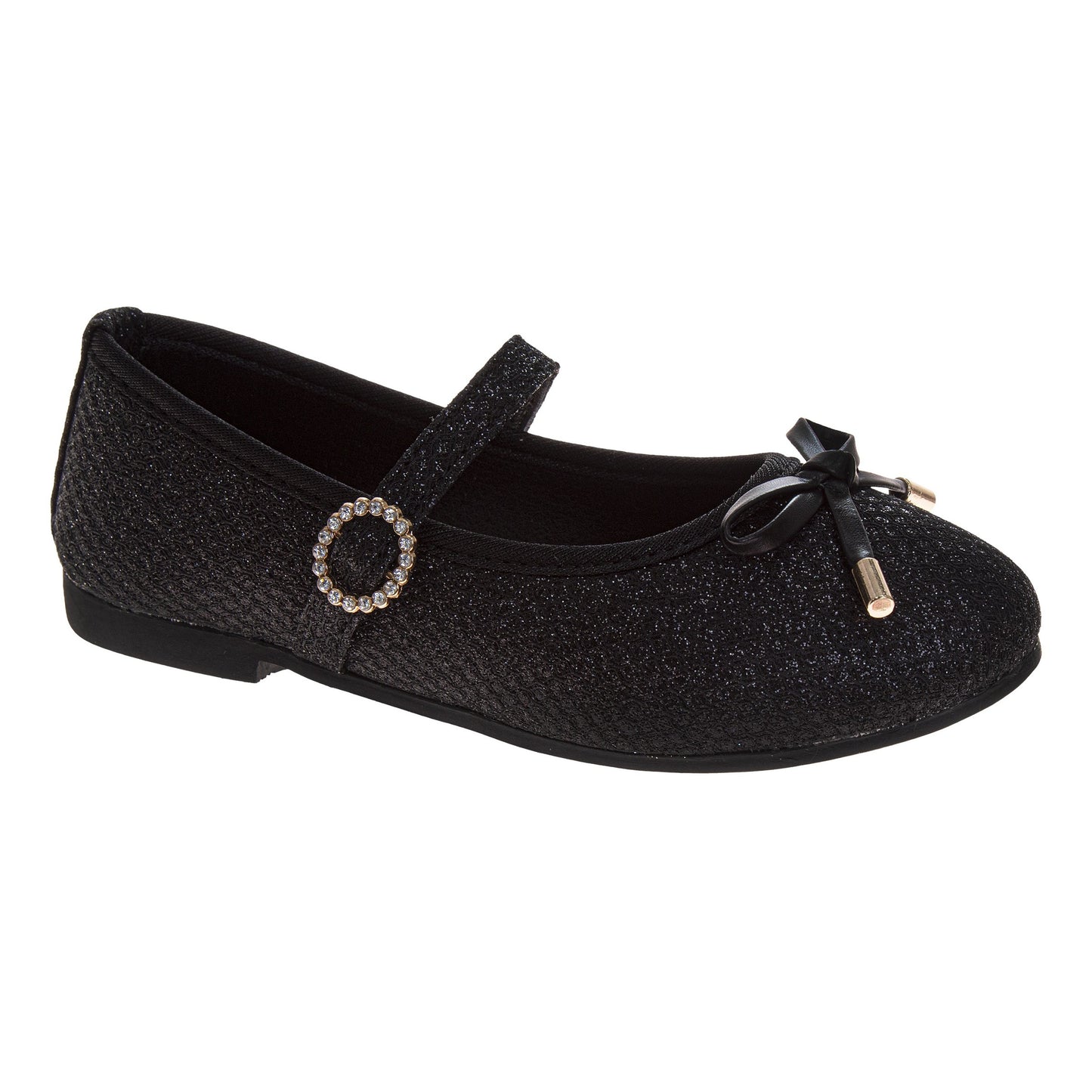 Laura Ashley Mary Jane Flats – Girls Bow Dress Shoes with Strap Closure  (Little Kid/Big Kid)