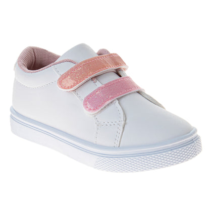 Laura Ashley Casual Sneakers Girls'  Hook & Loop Easy On/Off Everyday Wear Stylish Comfort Fit (Toddler / Little Kid)