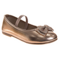Laura Ashley Mary Jane Flats – Girls Metallic Dress Shoes with Strap Closure (Little Kid/Big Kid)